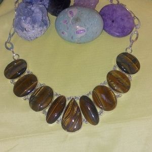 Tiger's Eye Statement Necklace